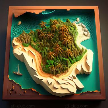 3D model island (STL)